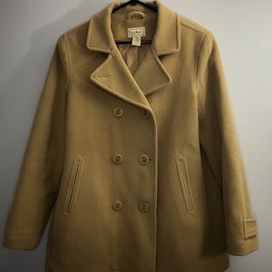 L.L. Bean Women's Tan Peacoat